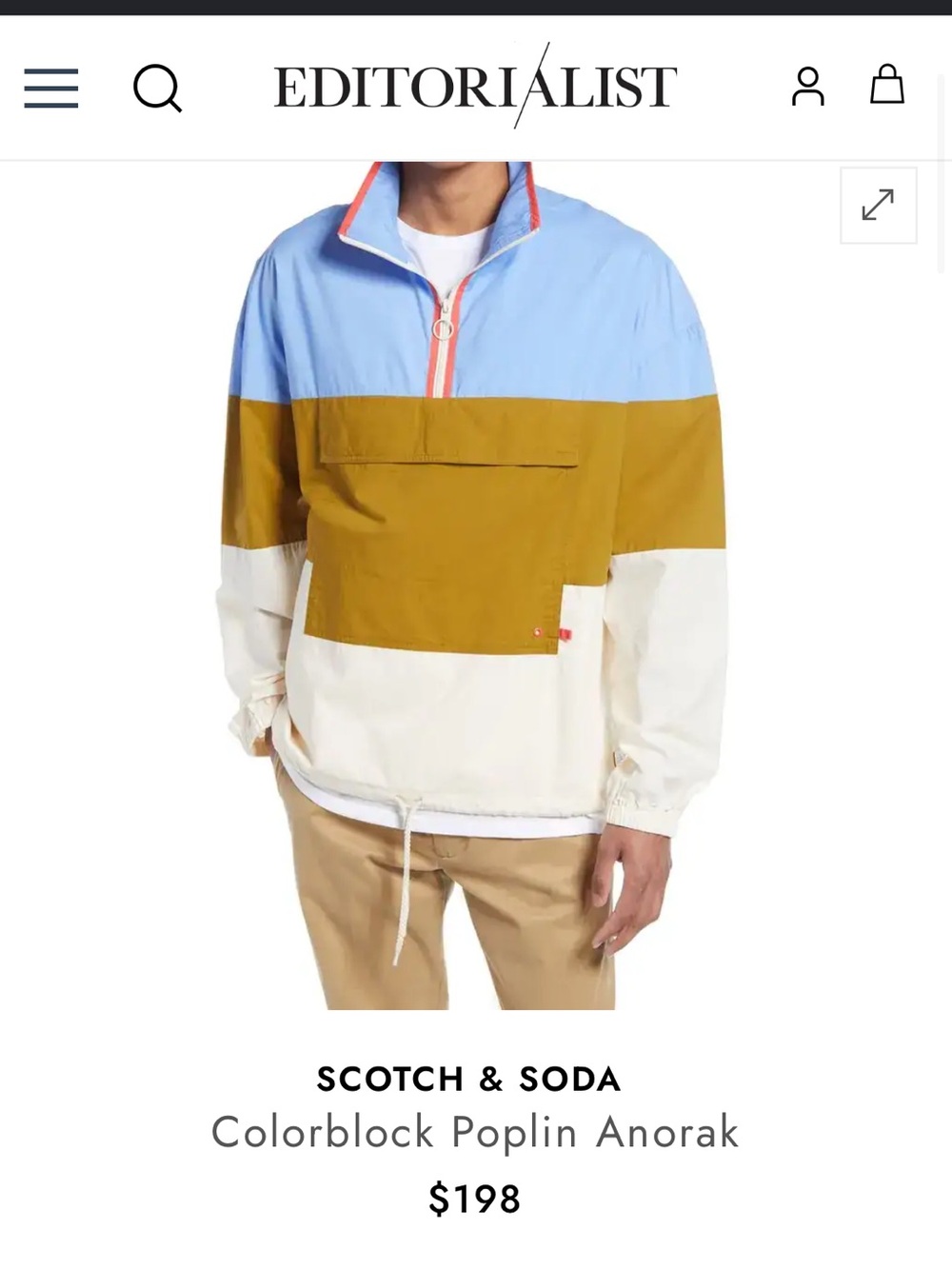 Scotch & Soda Colorblock Poplin Anorak - Picture 9 of 11